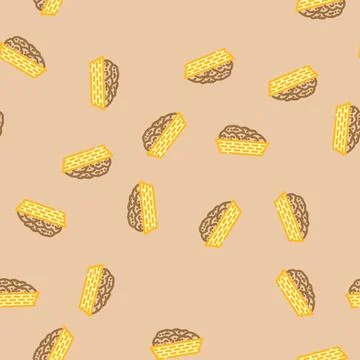 Clinker cement production vector seamless pattern Illustrazione stock