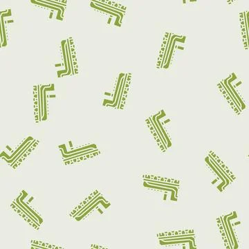 Clinker cooler cement production glyph seamless pattern Stock Illustration