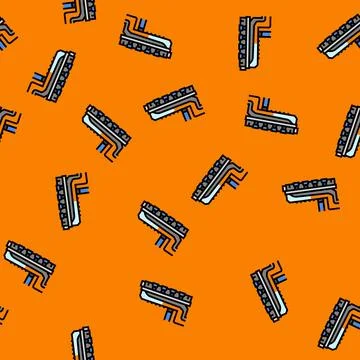 Clinker cooler cement production vector seamless pattern Illustrazione stock