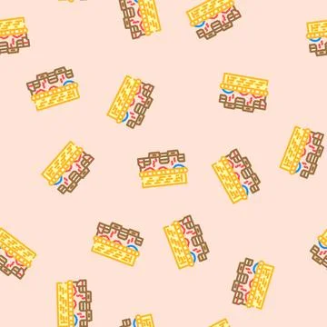Clinker cooler cement production vector seamless pattern Stock Illustration