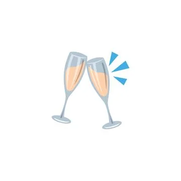 Clinking glasses icon. Vector illustration design. Stock Illustration