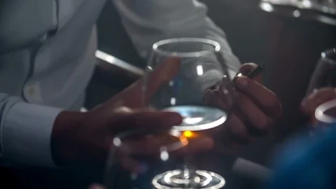 Clinking their glasses Stock Footage 112197053