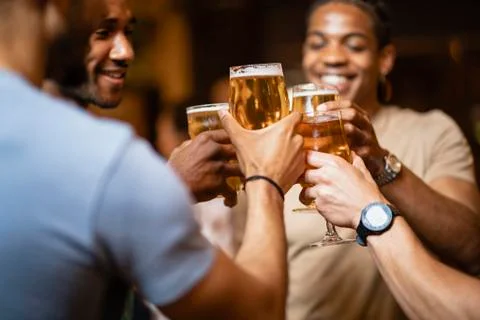 Clinking While Drinking Fotos Stock