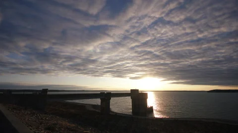 Clinton Lake at Sunset Video stock 44024980