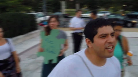 (Clip 1 of 4) Nightime protest for 43 missing students in Mexico  Stock Footage 55048610