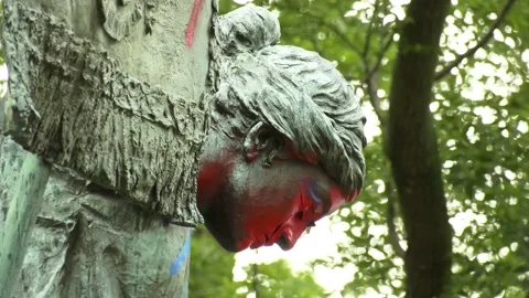 Clip 5 of 5, Confederate Statue destroyed in Washington, DC Stock Footage 133274461
