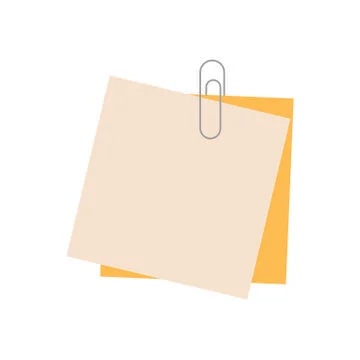 Clip and note Stock Illustration