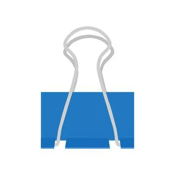  Clip binder paper vector isolated white background. Metal paperclip busin... Foto stock