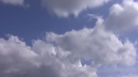 Clip of clouds on blue sky Stock Footage 26352458