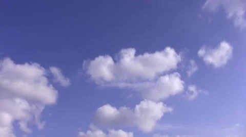 Clip of clouds on blue sky Stock Footage 26352729