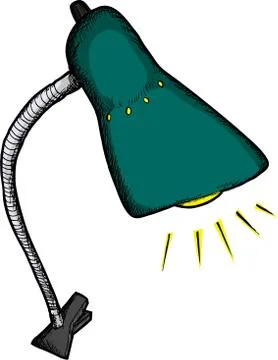 Clip-On Desk Lamp Stock Illustration