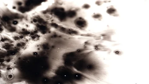 Clip of different patterns over white background, Black ink flowing on white  Stock Footage 147703612