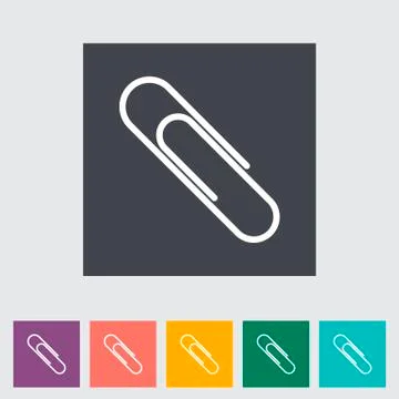 Clip flat icon Stock Illustration