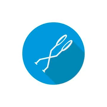 Clip Flat Icon With Long Shadow. Medical Flat Icon. Stock Illustration