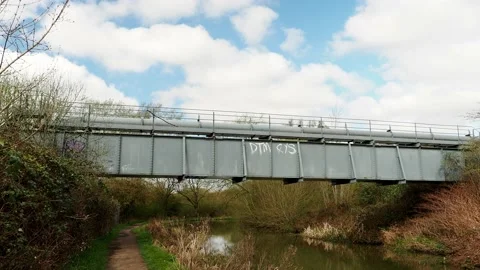 A clip of a footpath along the River Soar.  Stock Footage 238751761