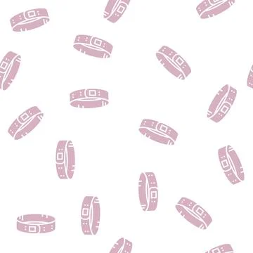 Clip on head glyph seamless pattern 스톡 일러스트