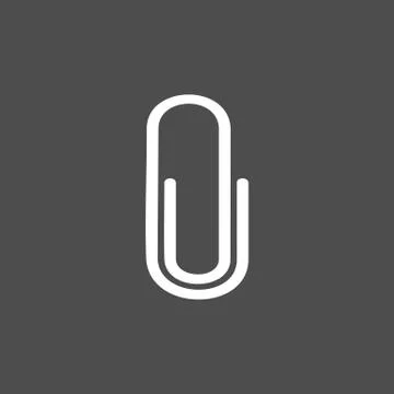 Clip icon on dark background Stock Illustration