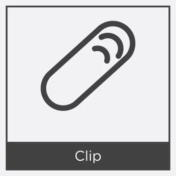 Clip icon isolated on white background Free Stock Illustration