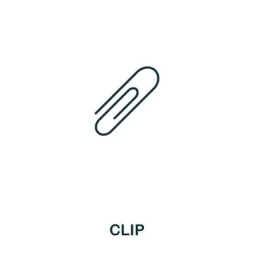 Clip icon. Line style icon design. UI. Illustration of clip icon. Pictogram Stock Illustration