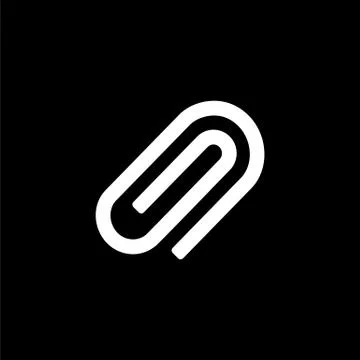 Clip icon for simple flat style ui design Stock Illustration