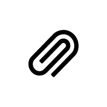 Clip icon for simple flat style ui design Stock Illustration