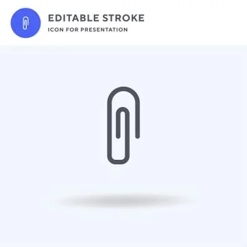 Clip icon vector, filled flat sign, solid pictogram isolated on white, logo i Stock Illustration