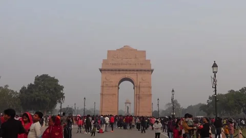 A Clip of India Gate , Kartavya Path in New Delhi India  Stock Footage 226818180