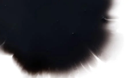 Clip of instant spread of black ink on white screen Stock Footage 147701002