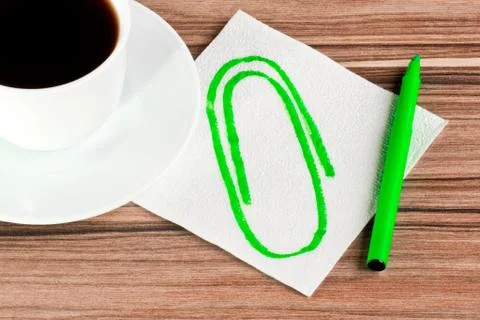 Clip on a napkin Stock Photos