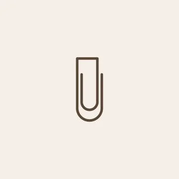 Clip outline icon Stock Illustration