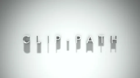 Clip path 3D title animation with shadows on a white background Stock Footage 297268496