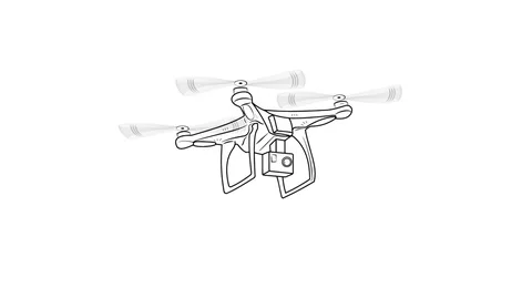 Clip of quadcopter flying Stock Footage 72145711