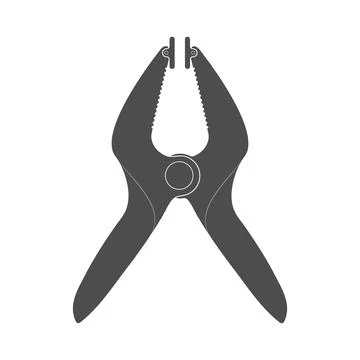 Clip. Simple vector icon isolated on a white background Illustrazione stock