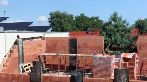 A clip from a small Polish construction site Video stock 158728957