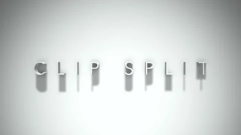 Clip split 3D title animation with shadows on a white background Stock Footage 297666679