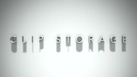 Clip storage 3D title animation white text on a white background Stock Footage 299376373