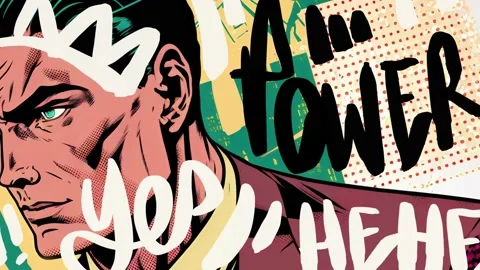 Clip with transition effect of several pages of comics in drawing and color.. Stock Footage 238961282