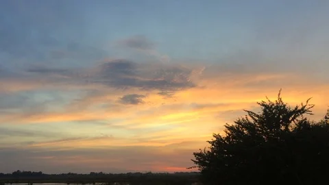Clip VDO beauty in nature sunset on evening Stock-Footage 98282981