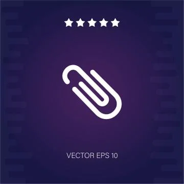 Clip vector icon Stock Illustration
