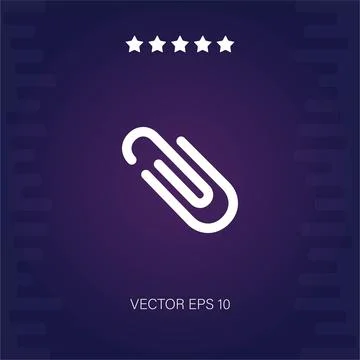 Clip vector icon Illustrazione stock