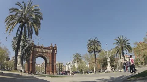 CLIP1 Arc de Triomf Video stock 10869064