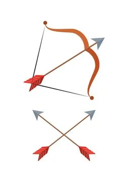 Clipart Arrow Arch in flat style isolated on white background Stock Illustration