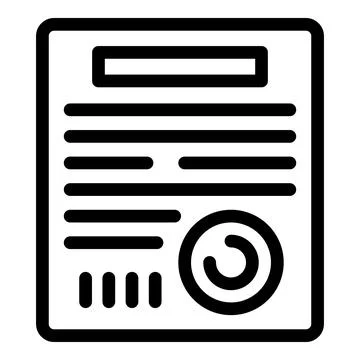 Clipart of document with approval stamp Illustrazione stock