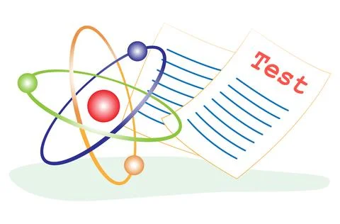 Clipart Isolated Elements, Atom Module, Back to School Illustrazione stock