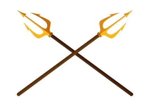 Clipart Trident. Vector illustration of two tridents Stock Illustration