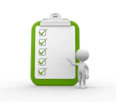 Clipboard and checklist. Stock Illustration