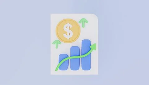 Clipboard and coin graph icon, Business idea goals on project plan Stock Illustration