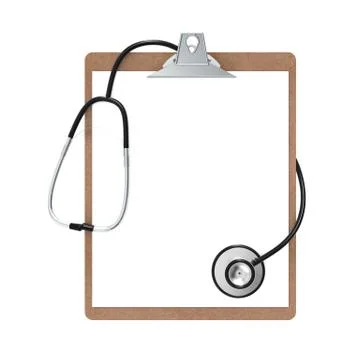 Clipboard and Stethoscope Illustrazione stock