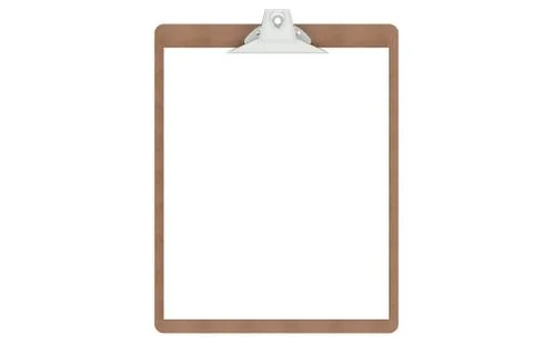 Clipboard with a blank paper Stock Illustration