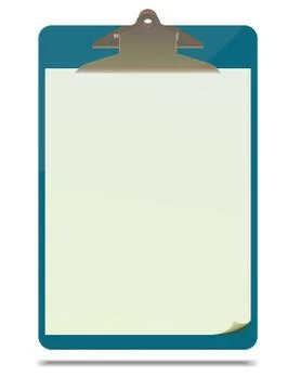 Clipboard with blank paper sheet Illustrazione stock